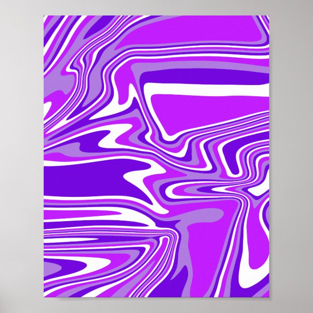 Abstrakt lila virvelmönster poster (Framsidan)