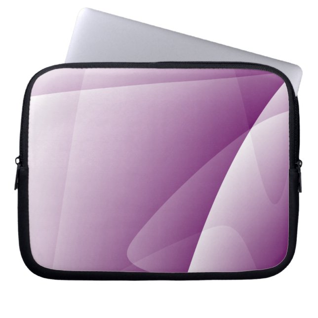 Abstrakt Lila White Neoprene Laptop sleeve 10'" (Framsidan)