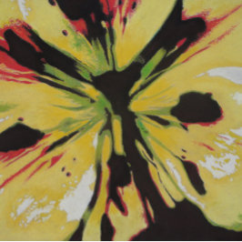 abstrakt, liljeblock, ljusa och färgstarka pussel