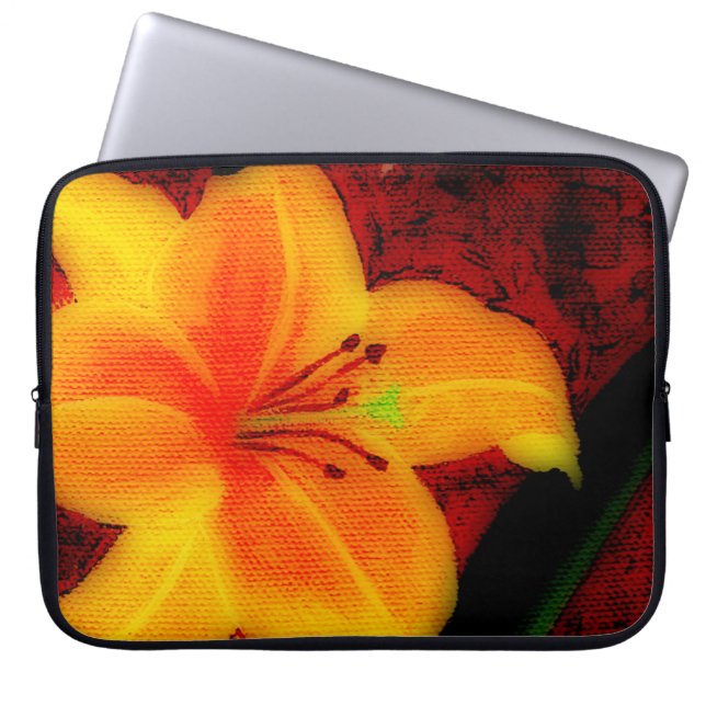 Abstrakt Lilly Laptop sleeve (Framsidan)