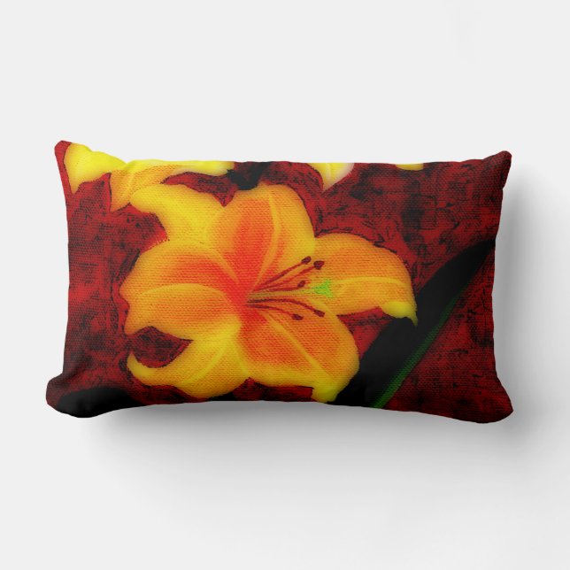 Abstrakt Lilly Throw PIlow Lumbarkudde (Framsida)