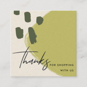 ABSTRAKT LIME GREEN KRAFT SCANDI TACK LOGOTYP FYRKANTIGT VISITKORT