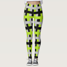 Abstrakt Lime Green, Silver och Black