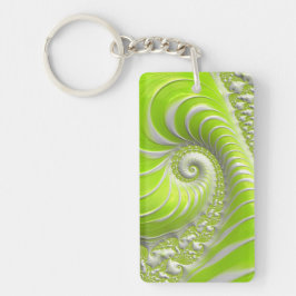 Abstrakt Lime Green Spiral Fractal