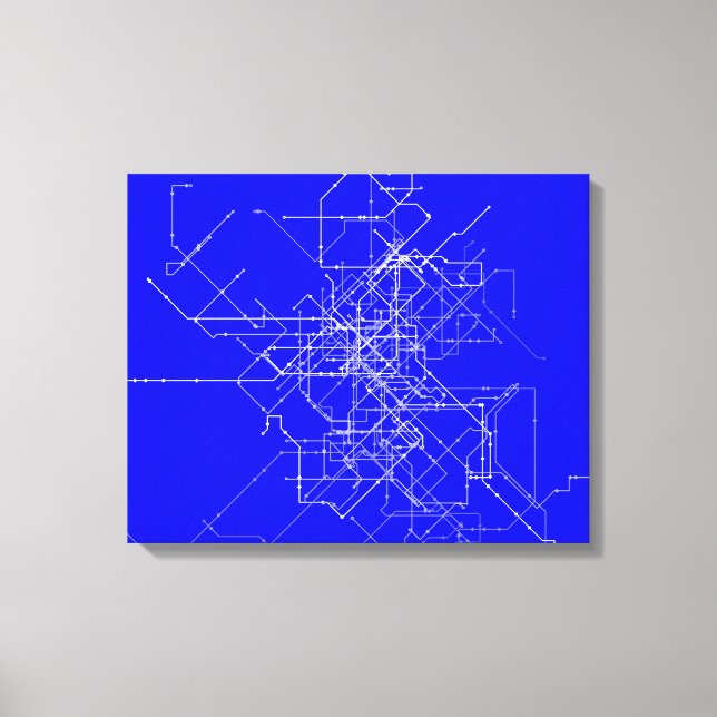 Abstrakt Line Art Canvastryck (Framsida)