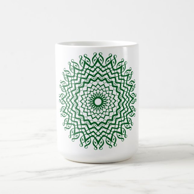 Abstrakt Line Art Mandala Coffee Mugg (Center)