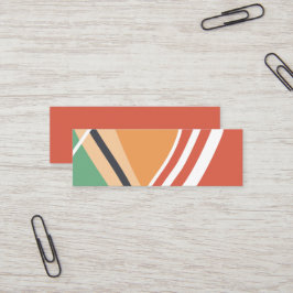 Abstrakt line art terracotta mini visitkort