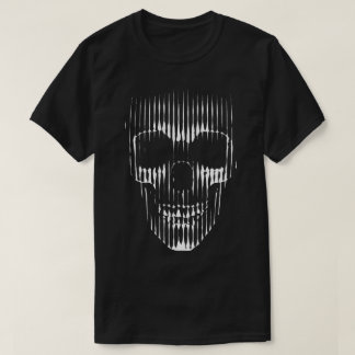 Abstrakt Line Skull Illusion T Shirt