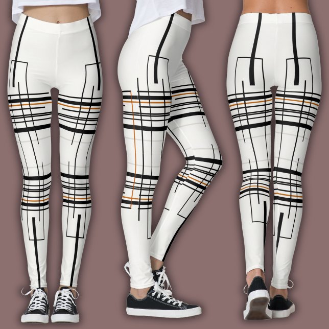 Abstrakt linjemönster | Urban Grid Leggings (Skapare uppladdad)