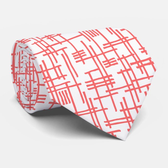 Abstrakt Linjer 120923 - Tropisk Rosa Slips (Rullad)