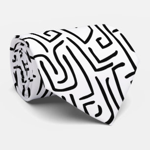 Abstrakt Linjer 130318 - Svartvit Slips