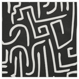 Abstrakt Linjer 130318 - Svartvit Tyg