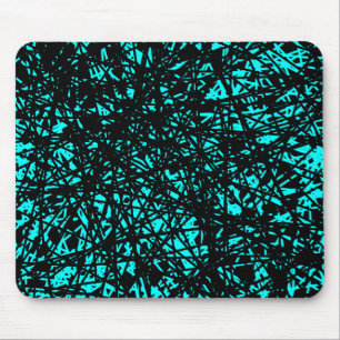 Abstrakt Linjer - cyan Musmatta