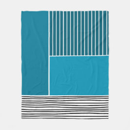 Abstrakt Linjer Fleecefilt