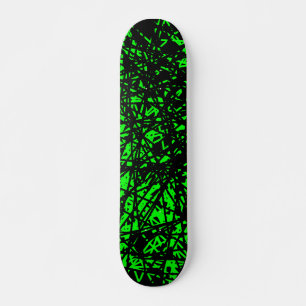 ABSTRAKT LINJER - GRÖNT SKATEBOARD BRÄDA 20,5 CM