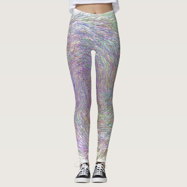 Abstrakt linjer leggings (Framsida)