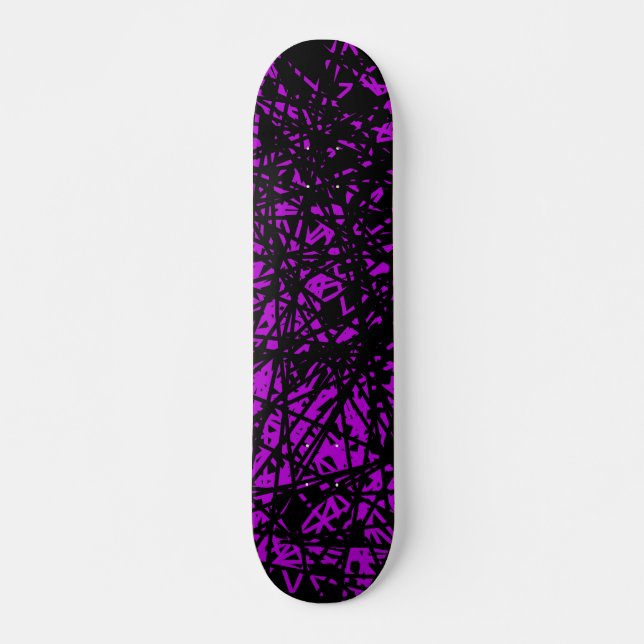 ABSTRAKT LINJER - LILA SKATEBOARD BRÄDA 20,5 CM (Framsida)
