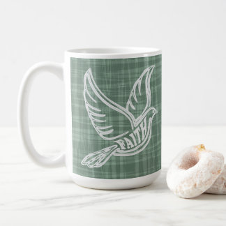 Abstrakt Linjer med Faith i kroppen Kaffemugg