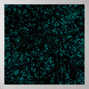 Abstrakt Linjer - Moss Grönt Poster