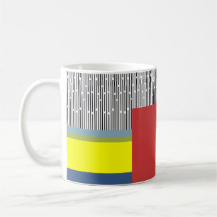 Abstrakt linjer och rektanglar kaffemugg