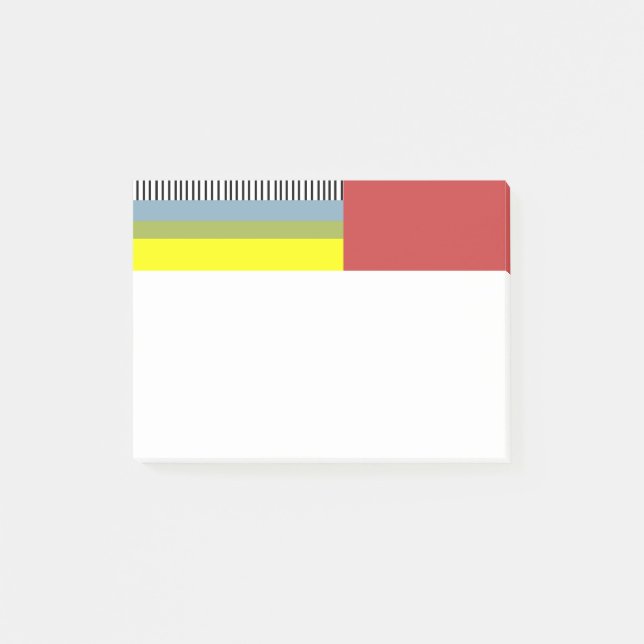 Abstrakt linjer och rektanglar post-it block (Framsida)