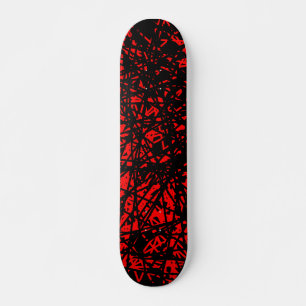Abstrakt Linjer - Röd Old School Skateboard Bräda 21,6 Cm