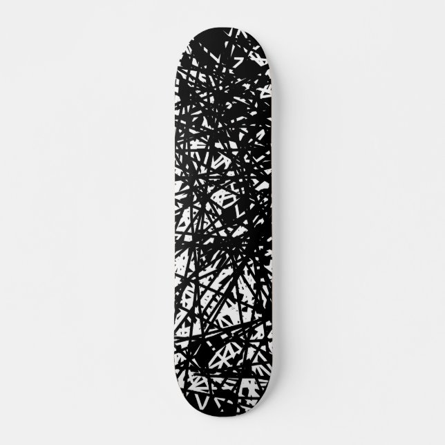 Abstrakt Linjer Skateboard Bräda 19,5 Cm (Framsida)
