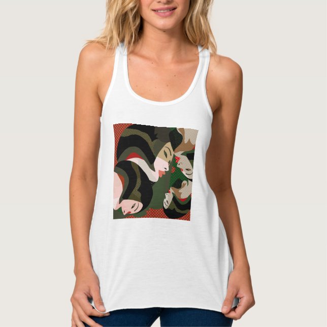 Abstrakt Linne Med Racerback (Framsida)