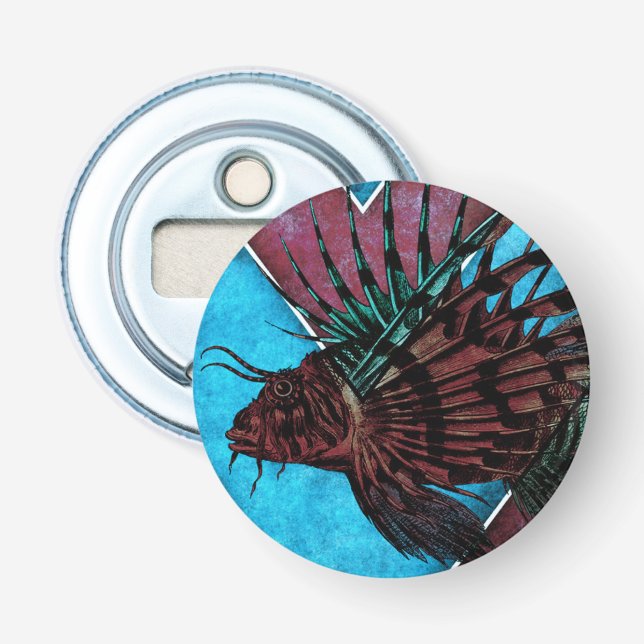 Abstrakt Lionfish Flaska-öppnare Flasköppnare (Framsidan)