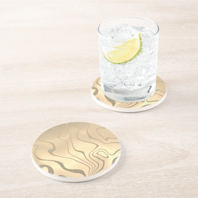 Abstrakt Liquefied Linjer with Sepia-Toned Sunrise Underlägg (Sidan)