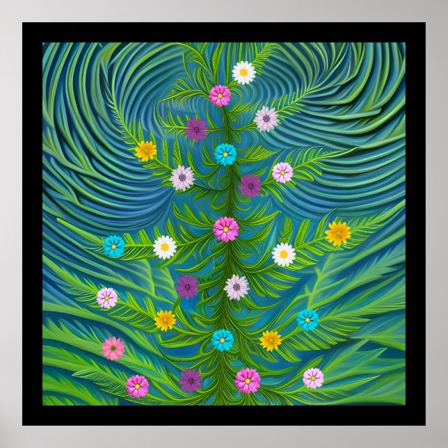 Abstrakt Little Daisy Garden Poster (Framsidan)