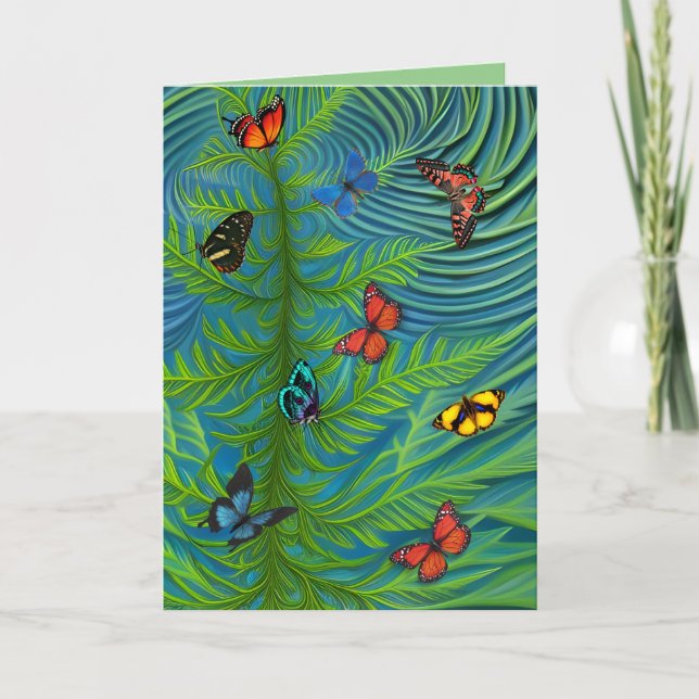 Abstrakt Little Daisy Garden Tack Kort (Framsida)