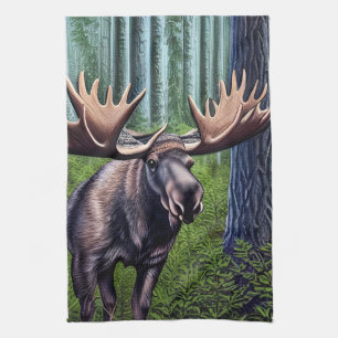 Abstrakt Little Moose Kökshandduk