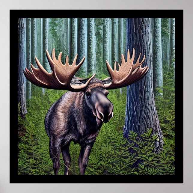 Abstrakt Little Moose Poster (Framsidan)