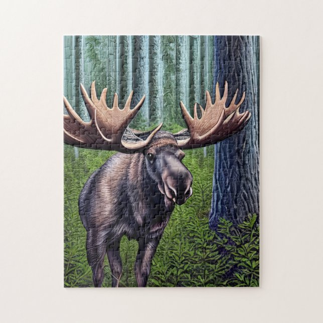 Abstrakt Little Moose Pussel (Vertikal)