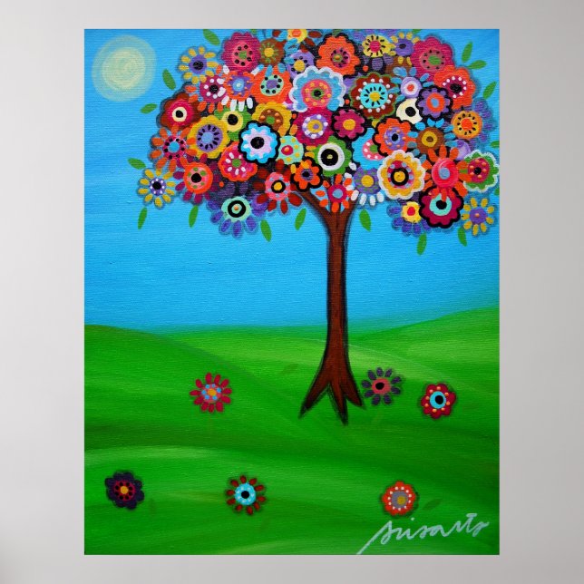 ABSTRAKT LIVETS TRÄD POSTER (Framsidan)