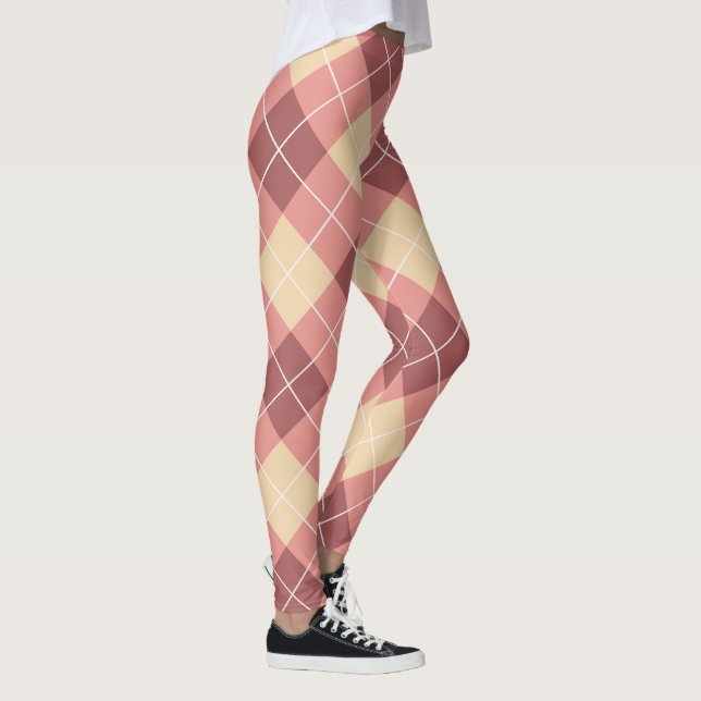 Abstrakt livfullt mönster färgglatt  leggings (Höger)