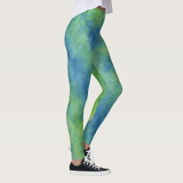 Abstrakt Livfullt Mönster Psykedelisk Färgexplosio Leggings