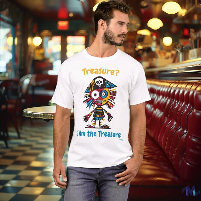 Abstrakt Livlig Piratskatt T-Shirt (Skapare uppladdad)