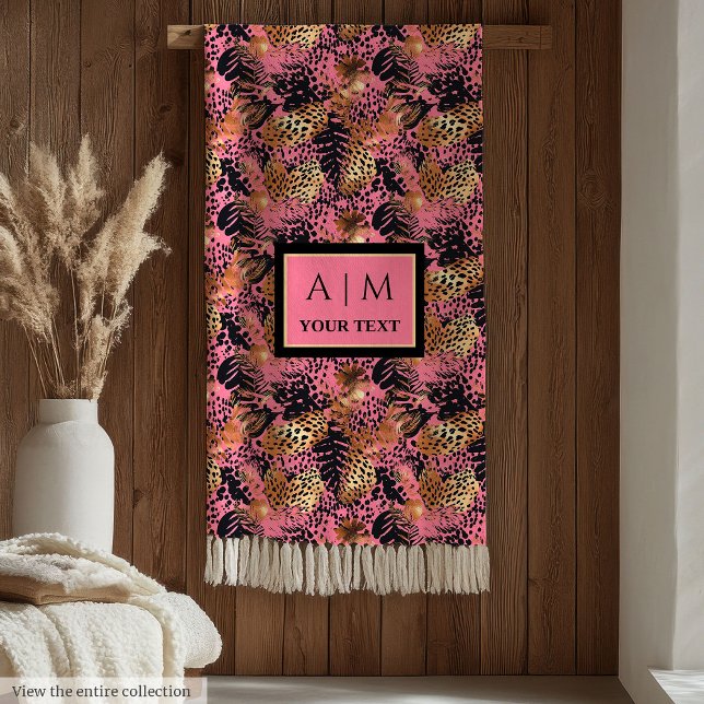 Abstrakt ljus akvarell leopardskinns kastfilt fleecefilt (Abstract bright watercolor leopard skin throw Fleece Blanket)