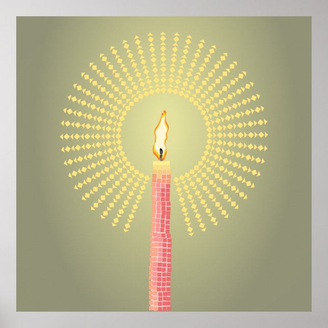 abstrakt ljus poster väggkonst (Framsidan)