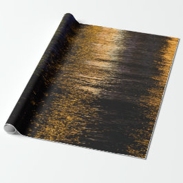 Abstrakt ljus Sea shiny bronze-reflektion Presentpapper