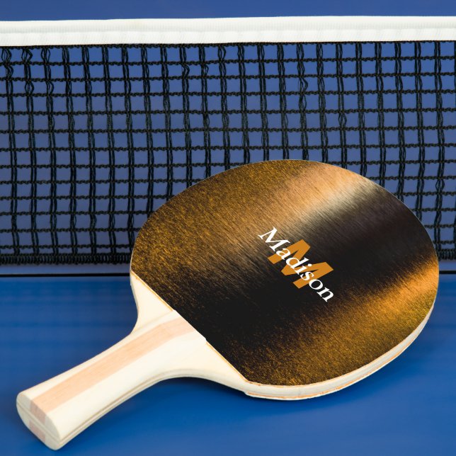 Abstrakt ljus Sea shiny bronzed Monogram Pingisracket (Insitu)