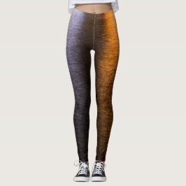 Abstrakt ljus Sea shiny guld bronze Reflektion Leggings