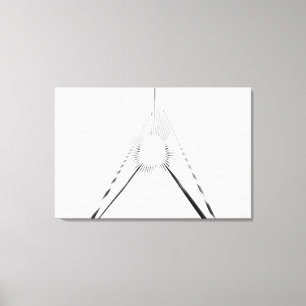 Abstrakt ljus tunnelgeometri affisch canvastryck