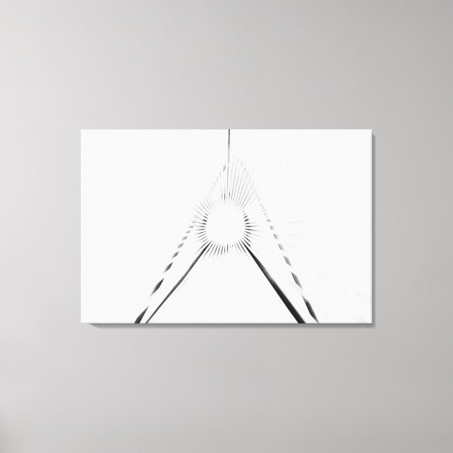 Abstrakt ljus tunnelgeometri affisch canvastryck (Framsida)