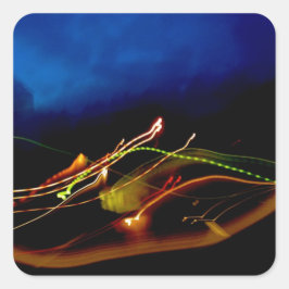 Abstrakt Ljusfärg 40 Sopad Fyrkantigt Klistermärke