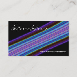 Abstrakt, ljusfärgstark linjer-kalligrafi visitkort