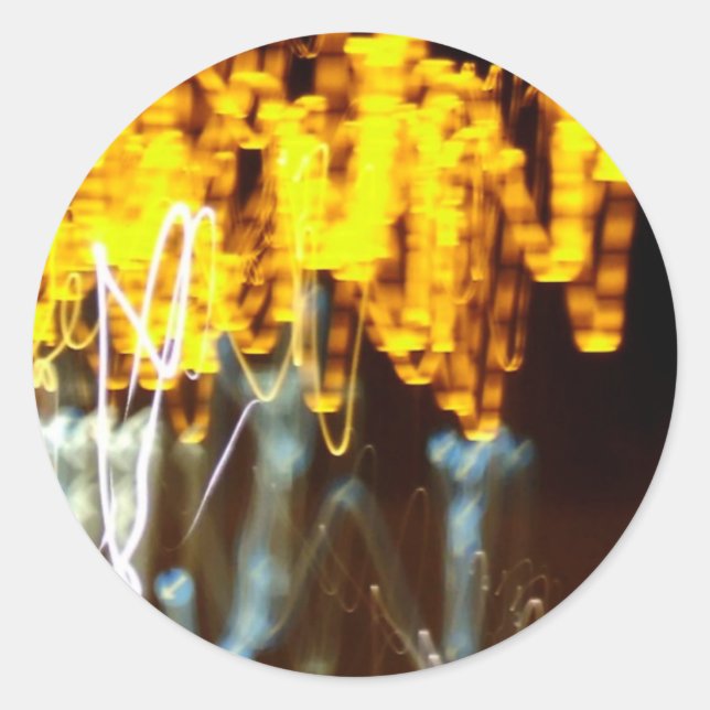 Abstrakt Ljusspärrar Runt Klistermärke (Framsida)
