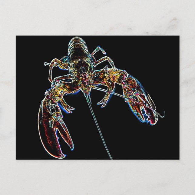 Abstrakt Lobster Vykort (Framsida)